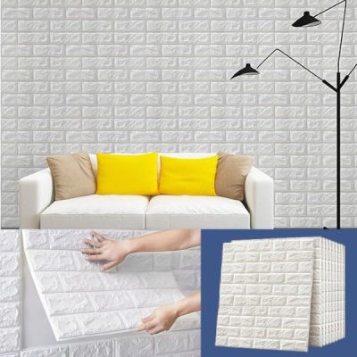 (5 kusů) Samolepicí cihlová tapeta s 3D vzorem | BRICKSBY