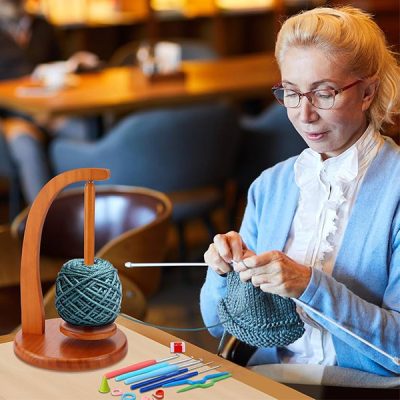 Dřevěný magnetický držák příze | KNITKARCA